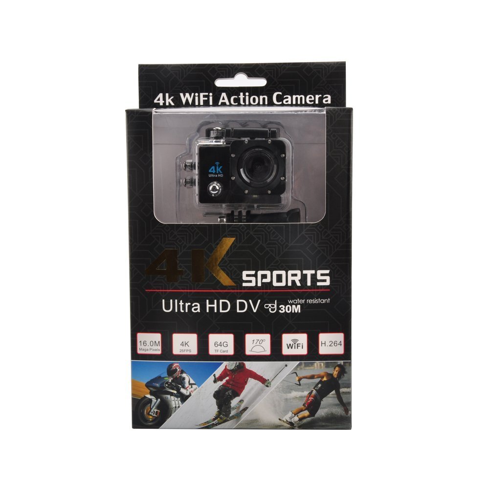 4K WiFi Action Sports Camera - Waterproof, HD Video & Accessories