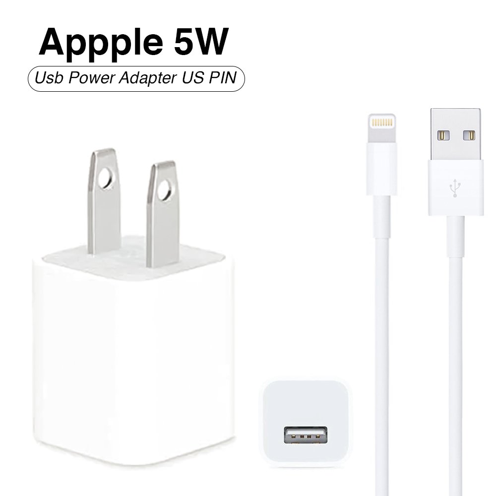 Apple 5W USB Power Adapter with Lightning to USB Cable - US Pin