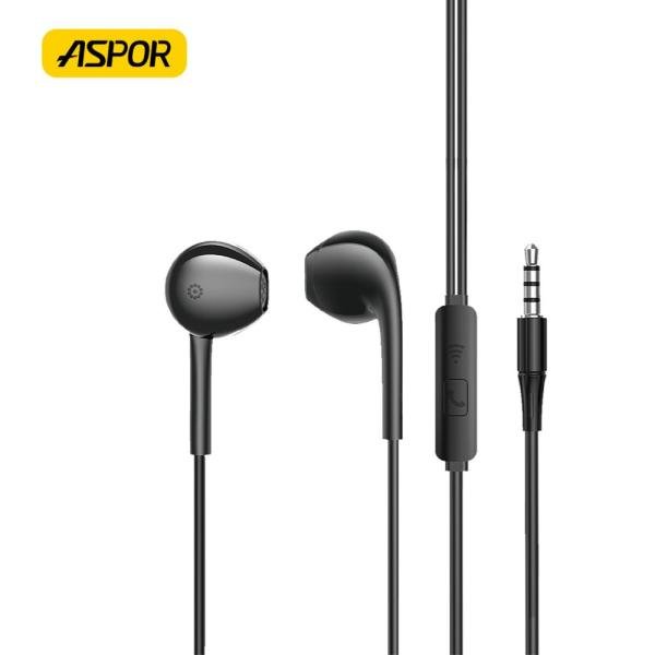 ASPOR A219 3.5mm Wired Earphones with High Bass and Noise-Cancellation